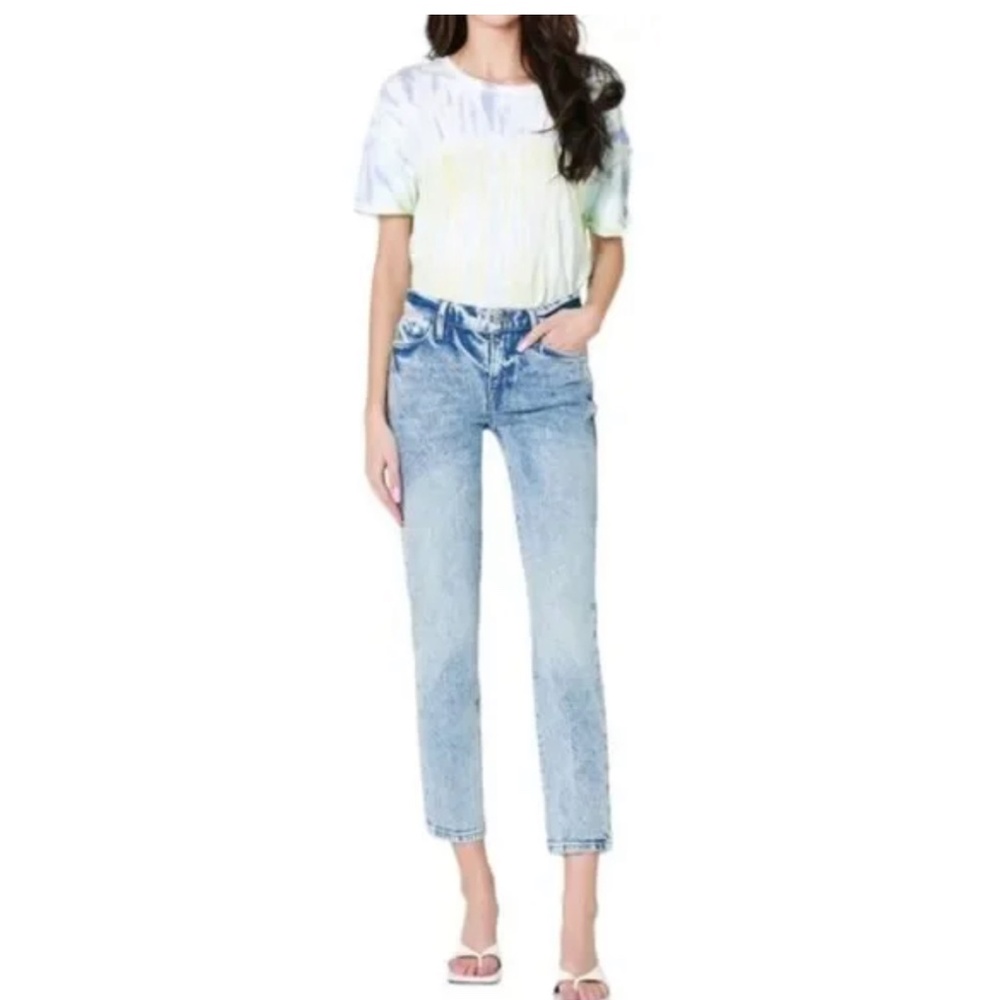 Frame Le High Straight Size 27 Acid Wash